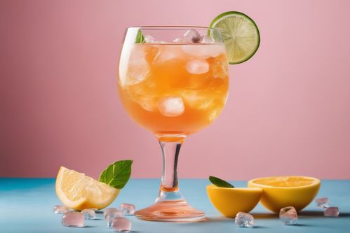 無酒精冰塊檸檬炫彩果汁冷飲 清新即飲，視覺與味覺的雙重盛宴